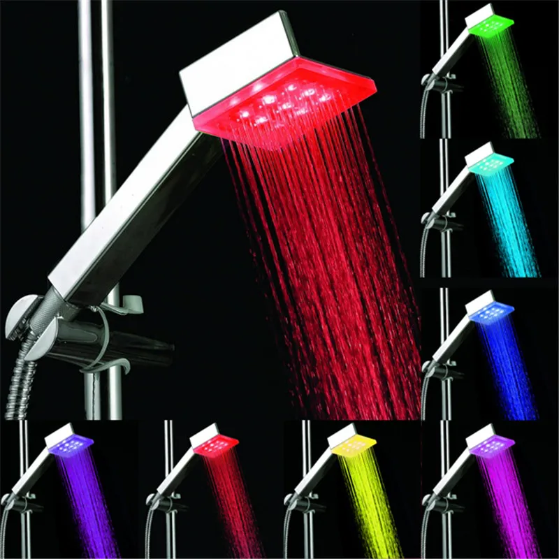 cool Romantic 7 Colors Gradally Changing LED Shower Head Bathroom Home