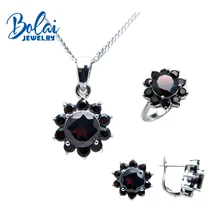 Bolaijewelry, натуральный кулон, ожерелье или кольцо или серьги, ювелирный набор из серебра 925 пробы для женщин, элегантный свадебный подарок