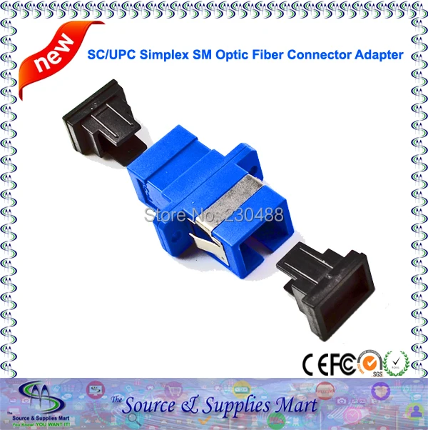 

Free Shipping 100pcs/lot SC SM Fiber Optic Adapter SC Flange Coupler SC/UPC Adaptor Fiber Coupler