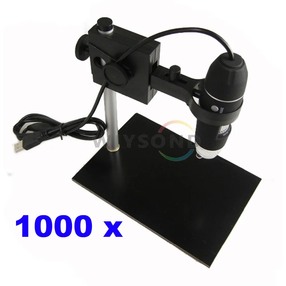 

TL021 Portable Bench Portable USB Magnifier Camera 8 Led Digital 1000X 2 MP Digital Microscope Endoscope with Base Stand