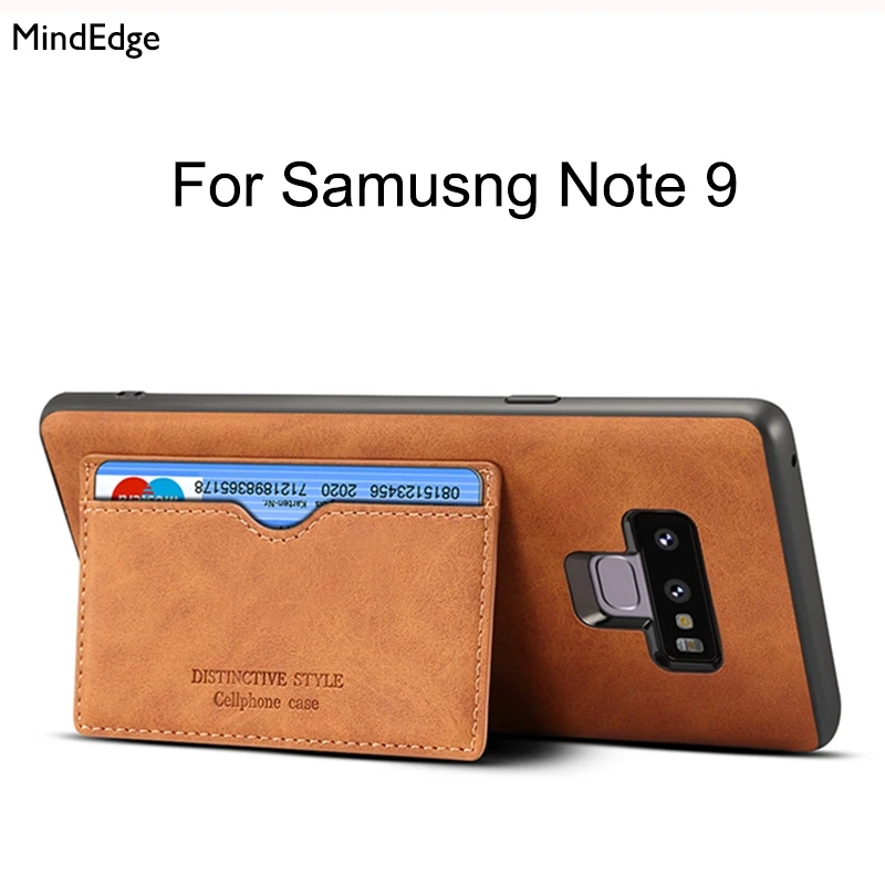 Card Slot Leather Stand Back Cover Case for Samsung Galaxy Note 9 Wallet Case Shockproof for Samsung Note 9 Protective Shell