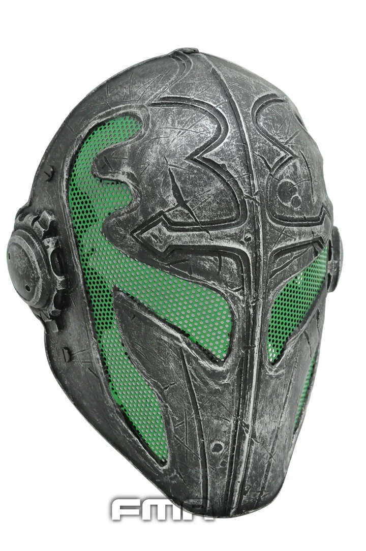 Outdoor Green Paintball Airsoft Wire Mesh Full Face Protection Templar