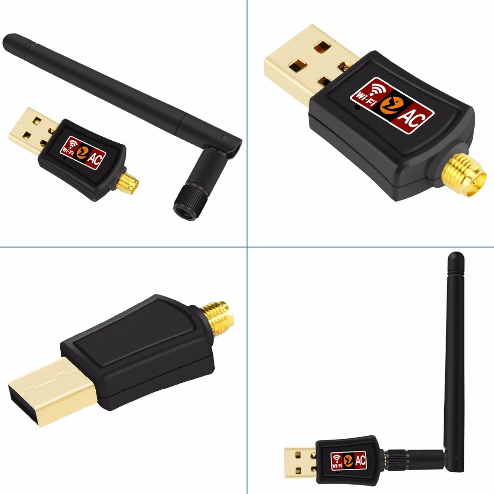 Zoweetek мини USB WiFi адаптер 5 г 433 Мбит/с 2.4 г 150 Мбит/с 802.11ac Беспроводной Телевизионные антенны Dual Band LAN Ethernet приемник для ПК телефоны