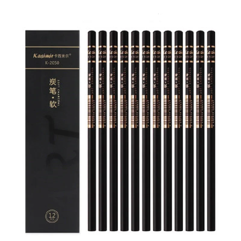 softcharcoalmediumcharcoalhardcharcoalwoodpencilsthickblack