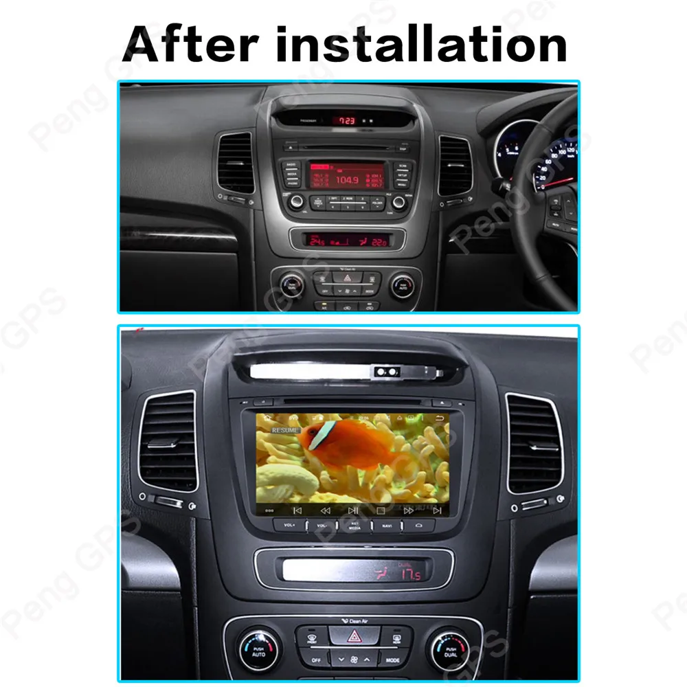 Top Octa Core 2 Din Android 8.0 for Kia Sorento 2012 2013 2014 2015 GPS Navigation Built in CD DVD Player Bluetooth 1080P Headunit 4