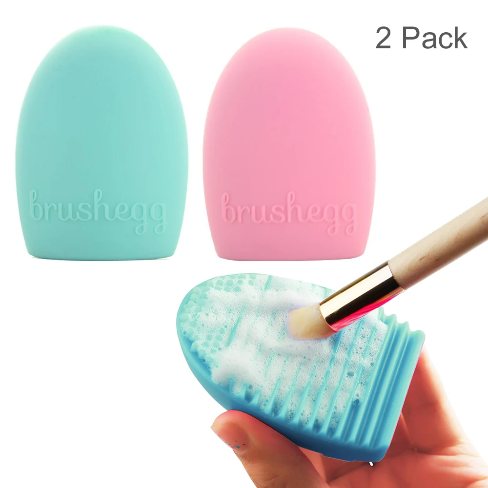 2pcs Brush Egg Cleaning Make up Washing Brush Egg Silicone Glove