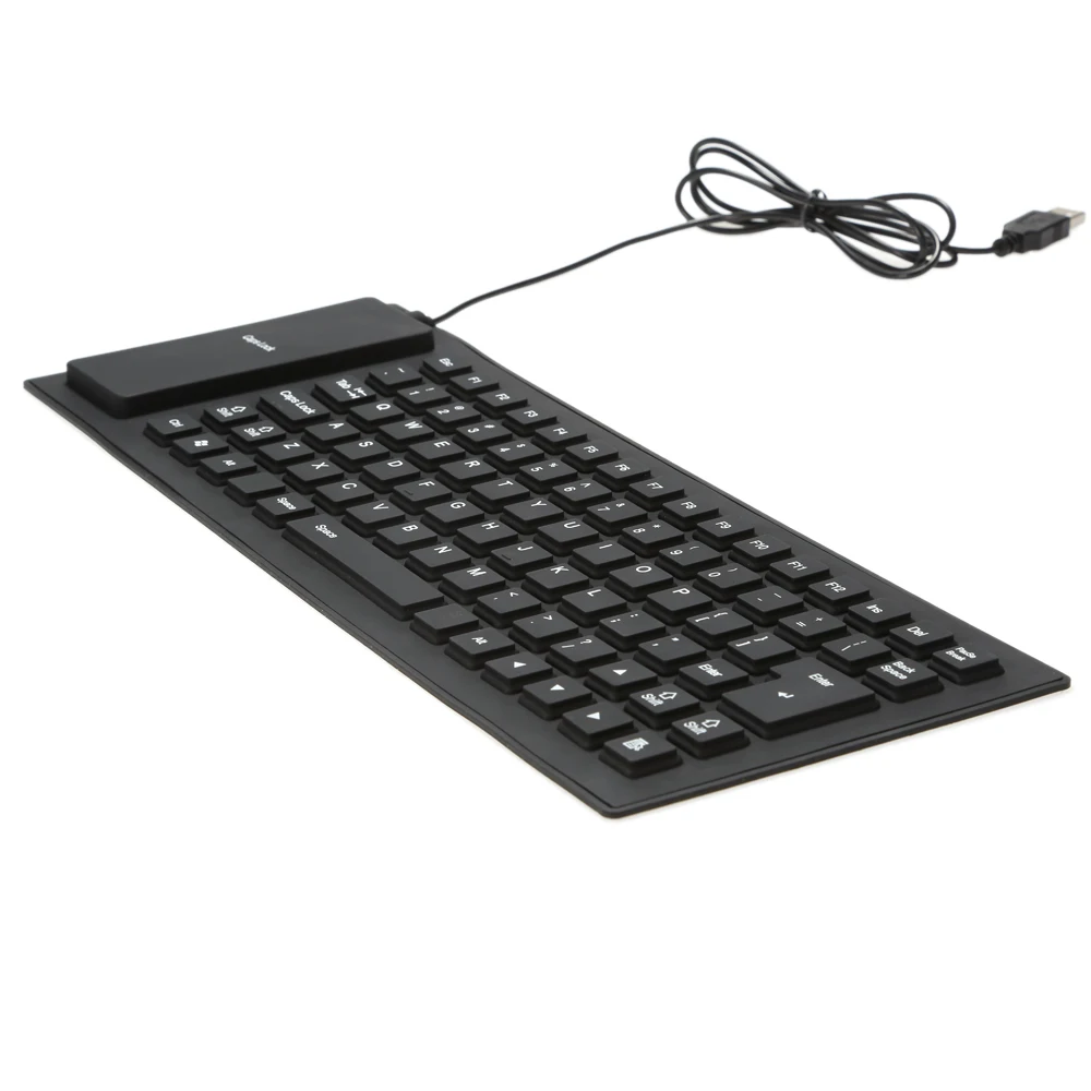 

Foldable Backlit Keyboard USB Flexible Silicone Keyboard for Pc Mac#9710 Computer Accessories Desktop