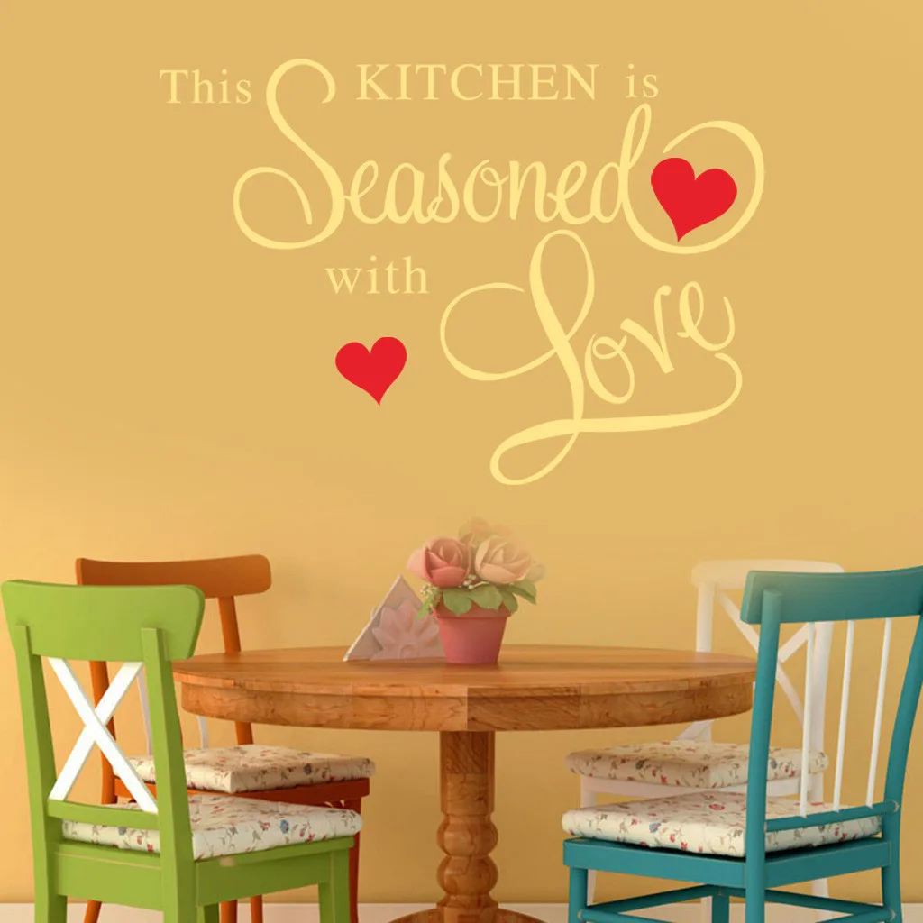 Wall Stickers Art Dining Room Kitchen Removable Decals DIY