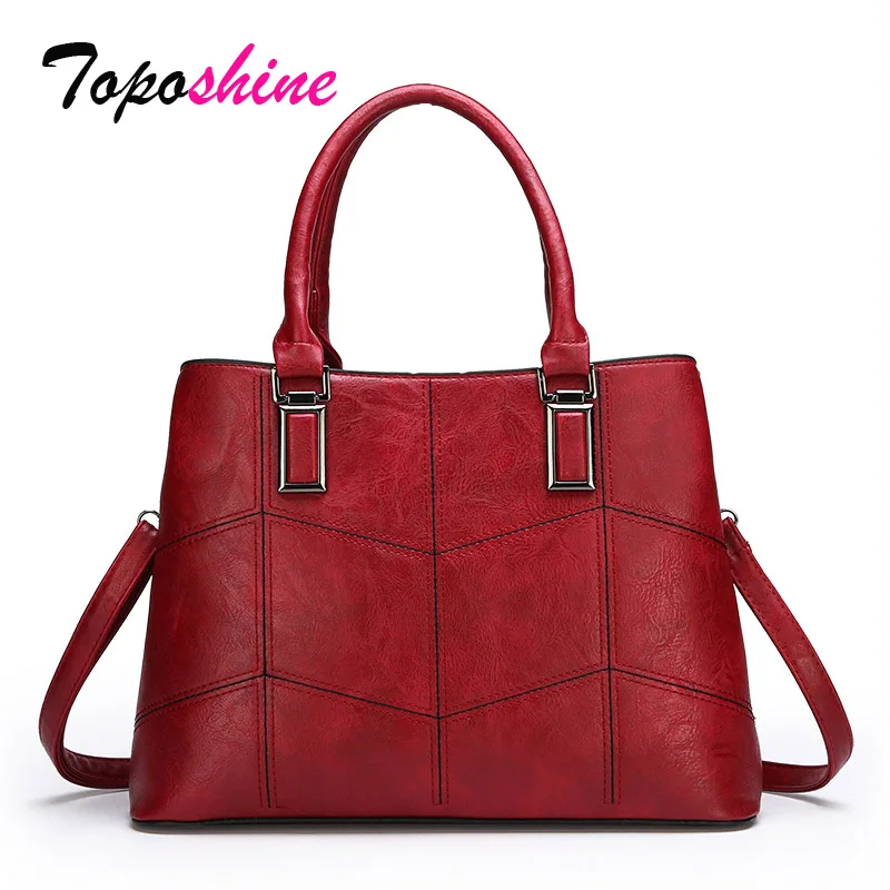 

Toposhine Temperament Lady Handbag New Fashion High Quality Personality Stitching Casual Wild Shoulder Messenger Bag