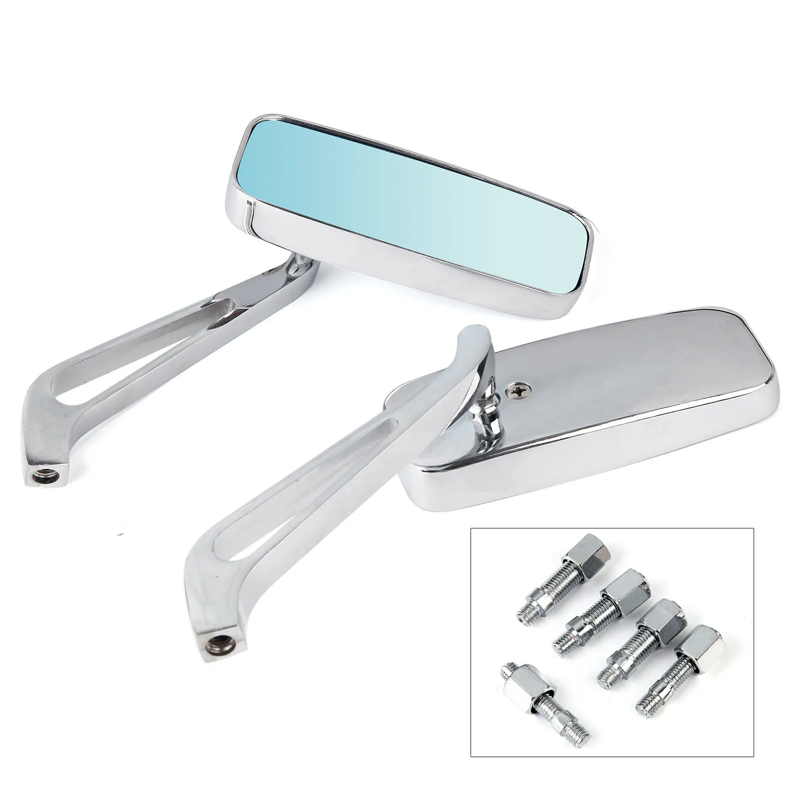 

Yetaha 1 Pair Blue Motorcycle Mirror Rearview Side Mirrors 8/10mm For Honda Yamaha Suzuki Kawasaki Aluminum Universal