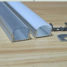 2 м/шт. 50 шт./лот 2000 мм X 20 мм X 10 мм светодиодный алюминиевый профиль для 20 мм светодиодный светильник с молочным/прозрачным покрытием