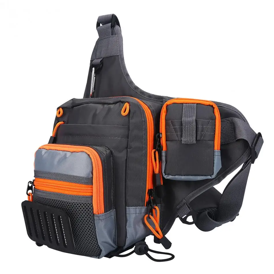 Multifunction Men Women Fishing Bag Waterproof Canvas Waist Shoulder