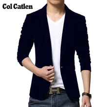 Новая брендовая одежда, мужские блейзеры, Модный хлопковый костюм, блейзер, приталенный Мужской Блейзер, повседневный однотонный бархатный мужской костюм, пиджак, дизайн