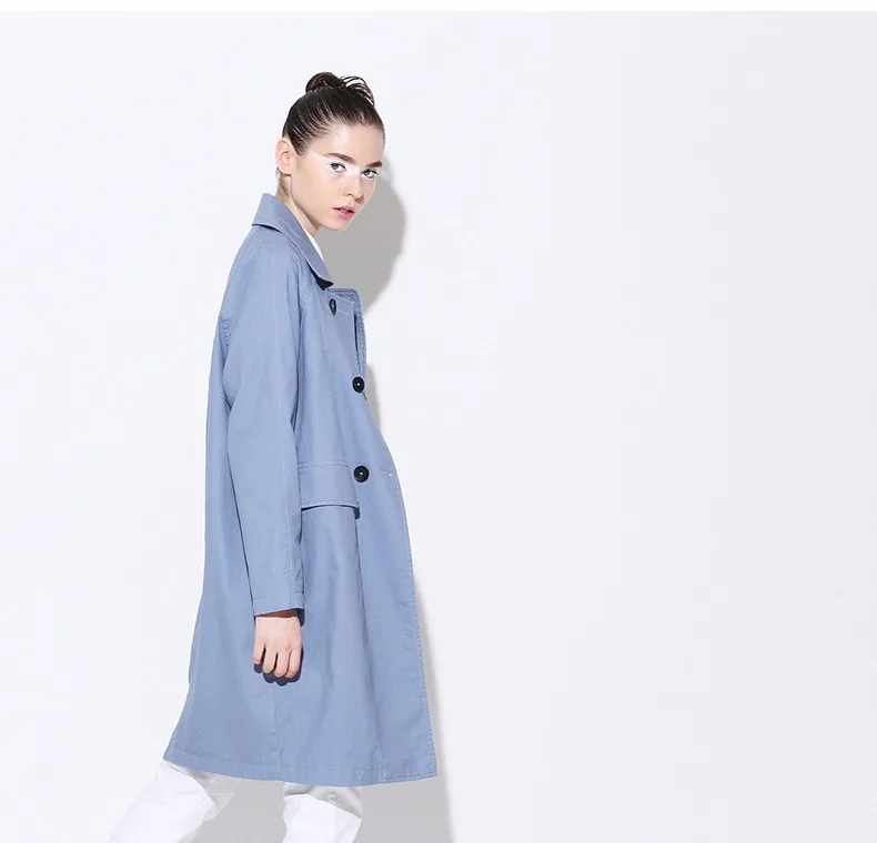 Toyouth бренд двубортное одноцветное пальто для женщин зима осень верхняя одежда длинный плащ пальто британский Стиль Casaco Feminino