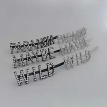 Персональная буква слово женщина девочка ребенок индивидуальные Бобби шпильки письмо заколка для волос