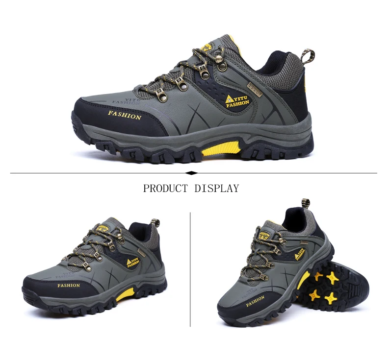 Men Hiking Shoes Waterproof Anti-Skid Outdoor Trekking Shoes High Quality Climbing Sneakers Man Sports Shoes Plus Size 39~47 (9)