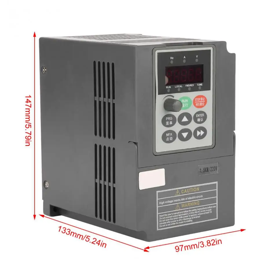 1.5kW 2HP вектор Тип частотный инвертор VFD конвертер 1-Phase 220V постоянного тока до 3-х фазный 0-220V 7A преобразователь частоты