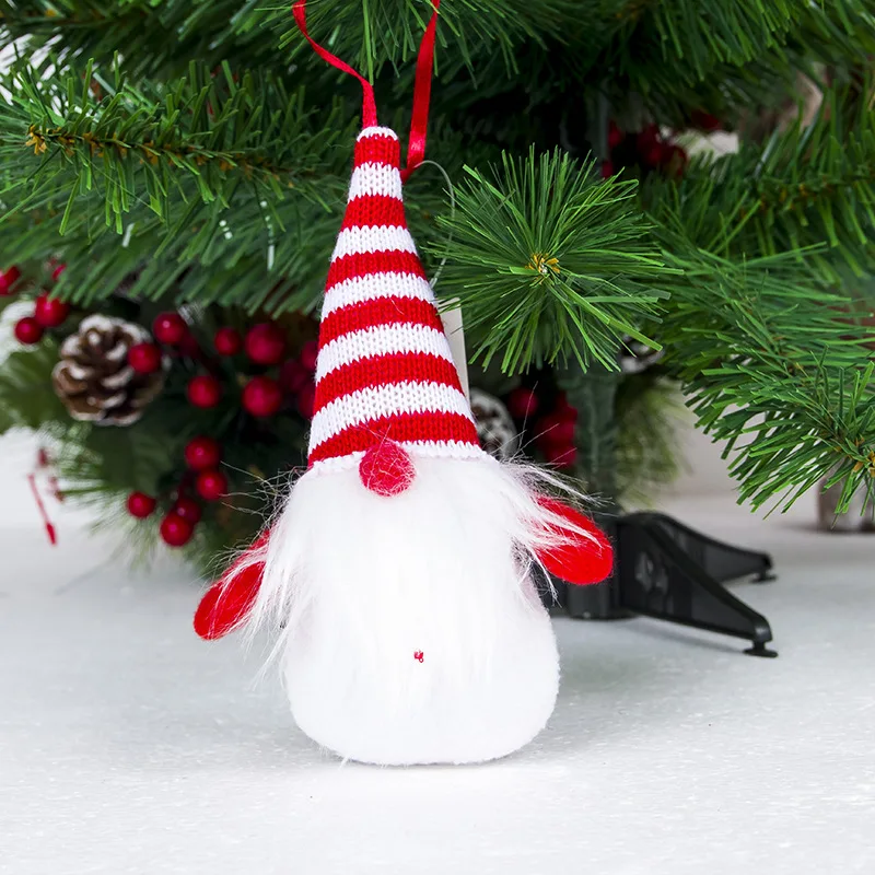 1 шт. Милая Красная шляпа Санта Клаус кукла Рождественская елка украшение кулон игрушка рождественские вечерние украшения для дома - Цвет: 11