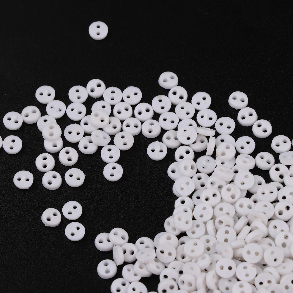 300 Pieces Very Small Mini Tiny Micro Figures Doll DIY Clothing Sewing Buttons 4mm Red for Scrapbooking/ Embellishment