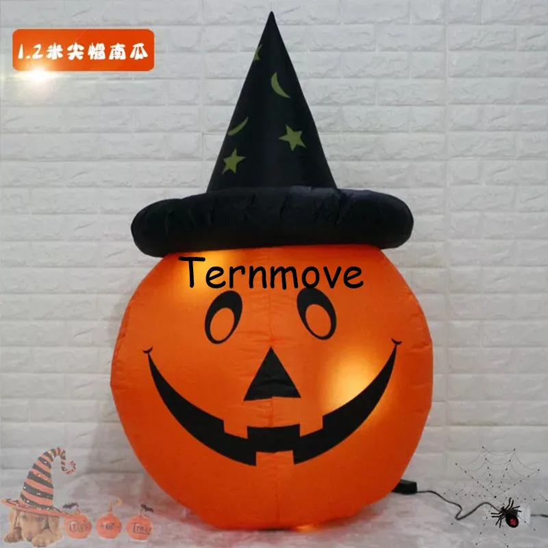 Aliexpress Com Buy Outdoor Decoration Inflatable Halloween Decorations Inflatable Pumpkin With Led Light Yard Decoration Seasonal Free Shipping From