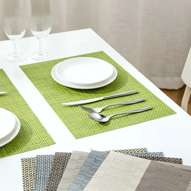 Placemat Fashion Pvc Dining Table Mat Disc Pads Bowl Pad Coasters Placemat Fashion Pvc Dining Table Mat Disc Pads Bowl Pad Coasters Waterproof Cloth Slip