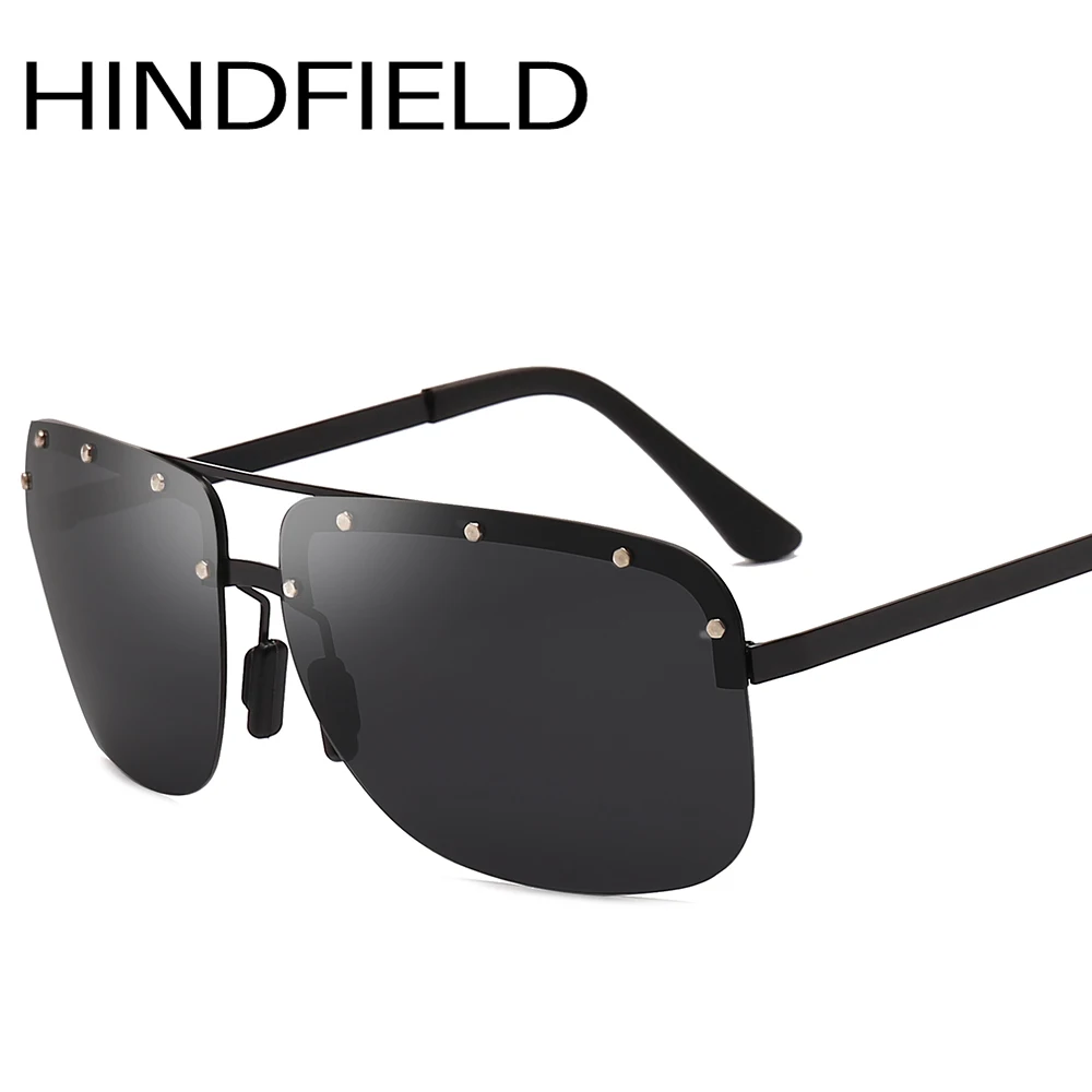 

Hindfield Polarized Man Sunglasses Brand Designer 2019 Men Sunglasses for Driving UV400 Polarizing Rivet Glasses Fashion O375