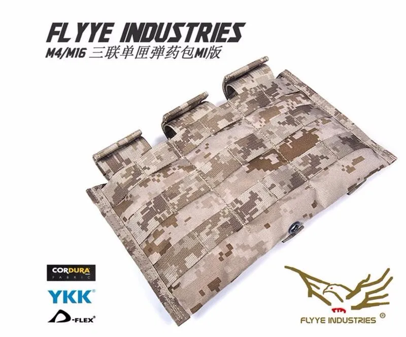 FLYYE MOLLE M4 M16 тройной одиночный патронный мешочек маг мешочек Ver. MI CORDURA M019