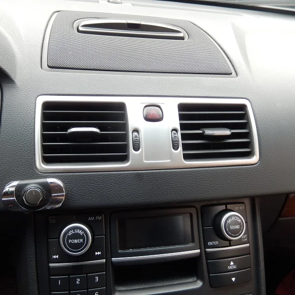

Stainless Steel central dash air condition AC Vent control frame cover trim for Volvo XC90 2007 2008 2009 2010 2011 2012 2013