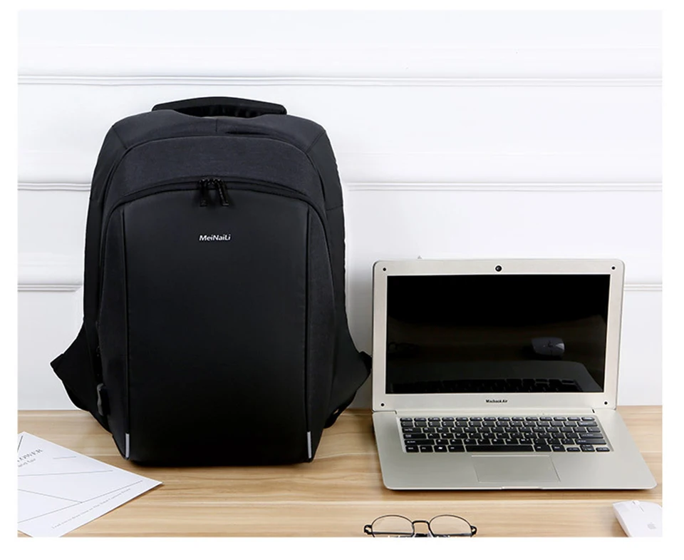 17 inch Laptop 15.6 Men Backpack Male Business Backpacks Anti Theft Student Mochila Bags Waterproof Travel USB Charging Bagpack (16)