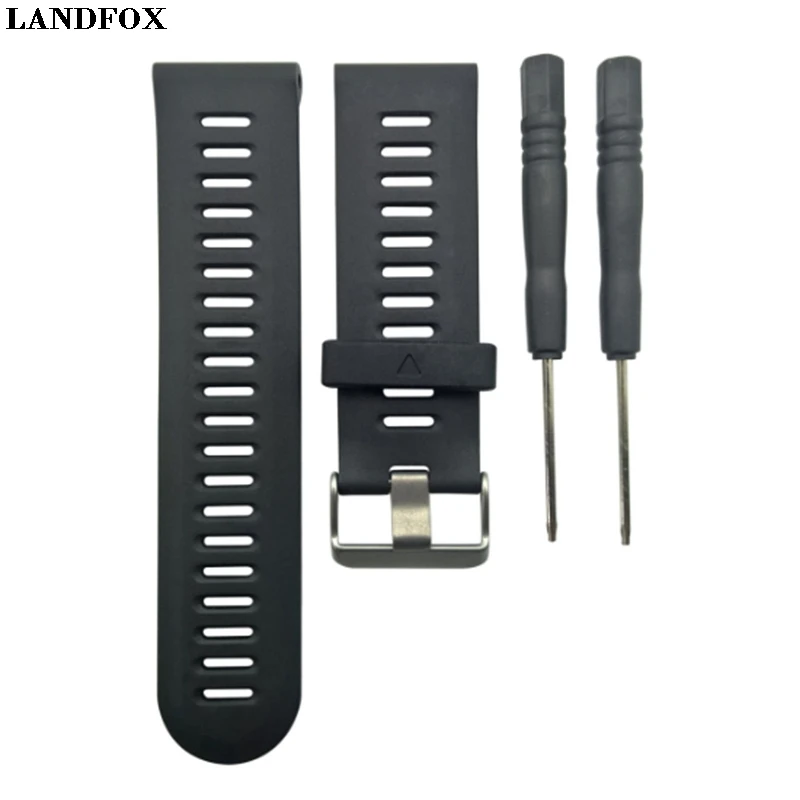 

LANDFOX Soft Silicone Strap Replacement Watch Band With Tools For Garmin Fenix 3 Smart Watches Strap WristBand Bracelet adjust