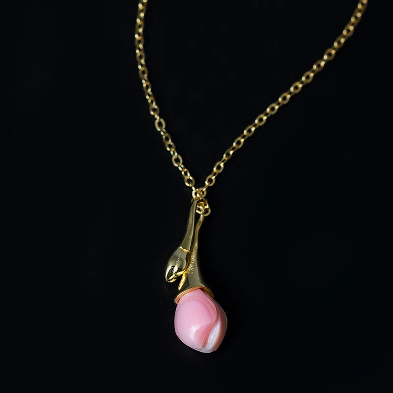 Magnolia necklace women 100% 925 Sterling silver nacklace Jewellery Clavicle chain pendant charms Christmas gift girl gift