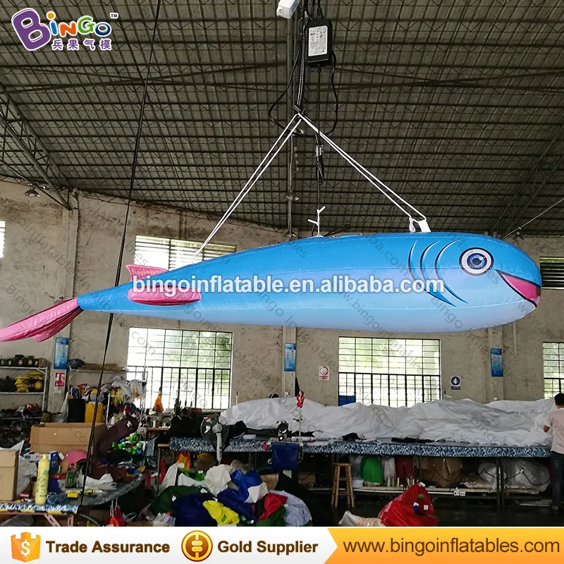 

5ft. Long inflatable flying fish balloon for hanging ocean theme advertising