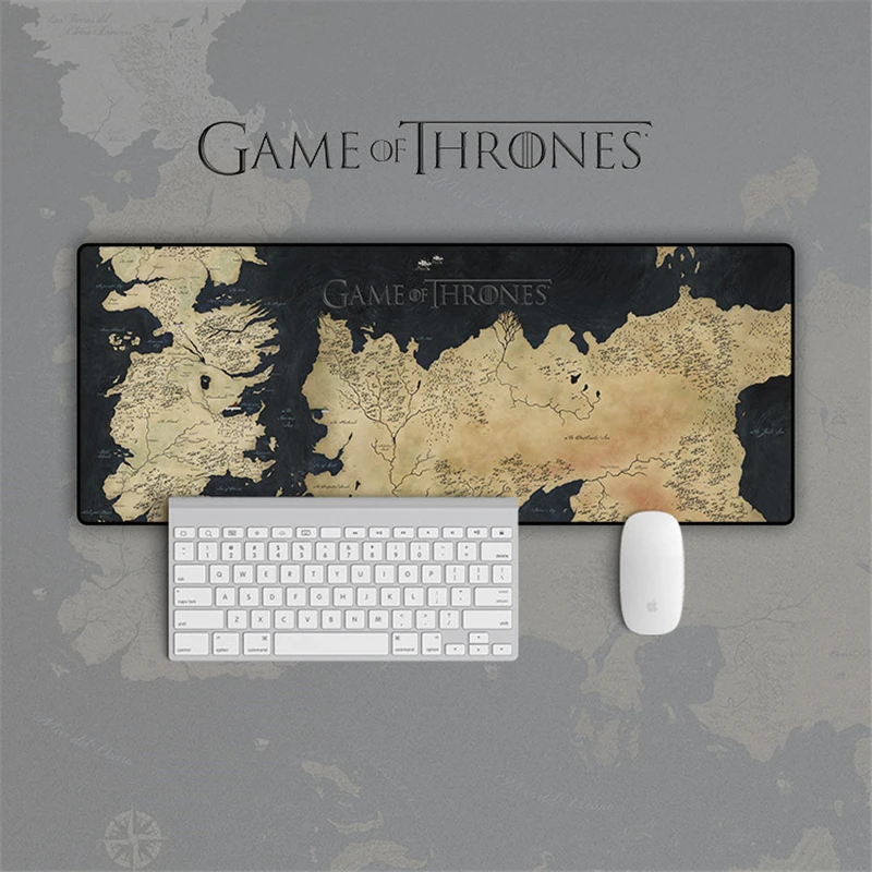 

New Game of Thrones Westeros Map Cosplay Props Mouse Pad Gamer 90x40cm Notbook Rubber Mouse Mat Large Gaming Mousepad Table Mat