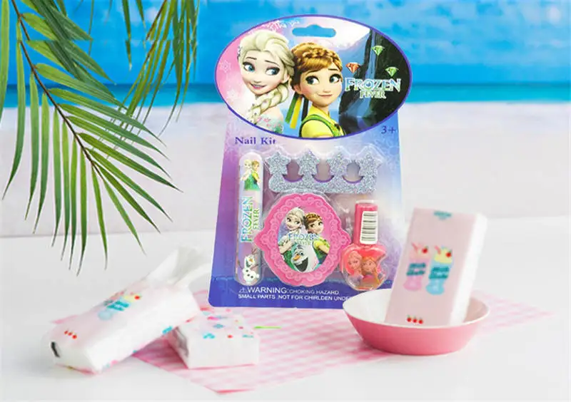 Красота и Мода игрушки Дисней Принцесса Дети макияж дети Макияж игрушка лак для ногтей набор замороженные девочки рождественские подарки