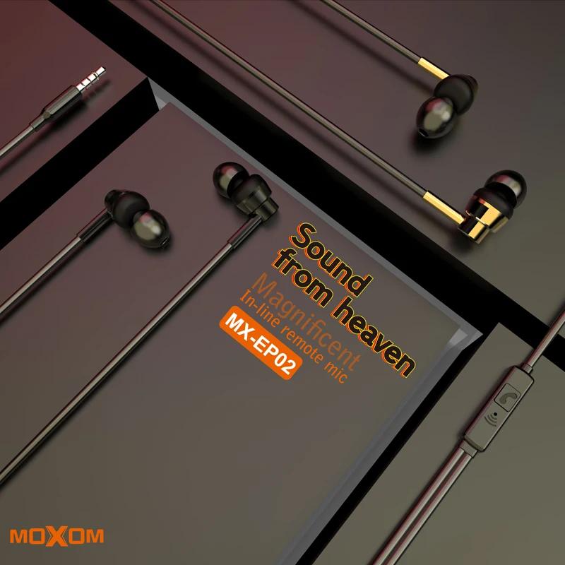 Проводные наушники MOXOM 3 5 мм великолепные вкладыши для путешествий спортивные с