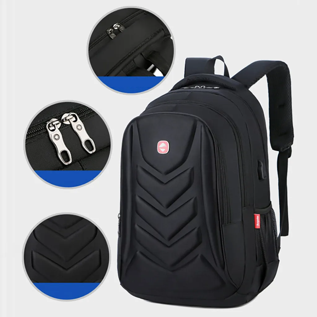 Fashion man laptop backpack Men's New Business Backpack Computer Bag Travel Backpack Clamshell Multifunctional#EX