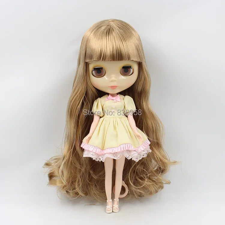 

icy blyth doll 1/6 30cm bjd neo BL3504 golden hair with bangs/fringes transparent face normal body