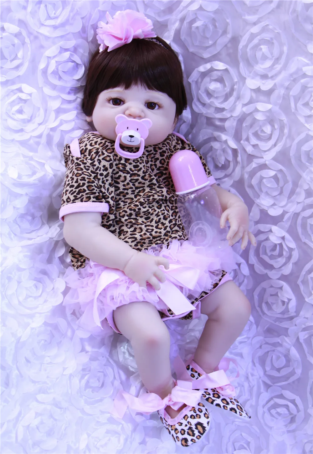 

NPKCOLLECTION 55cm Full Silicone Reborn Girl Baby Doll Toys Realistic bebe Princess reborn babies Doll Lovely Birthday Gift Pre