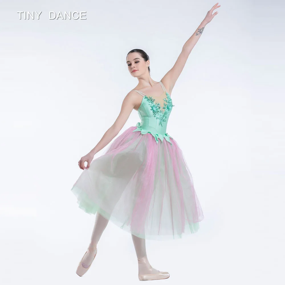 SEASONS Pink & Green Ballet Romantic Tutu Dance Costume Child XL & Adult XL
