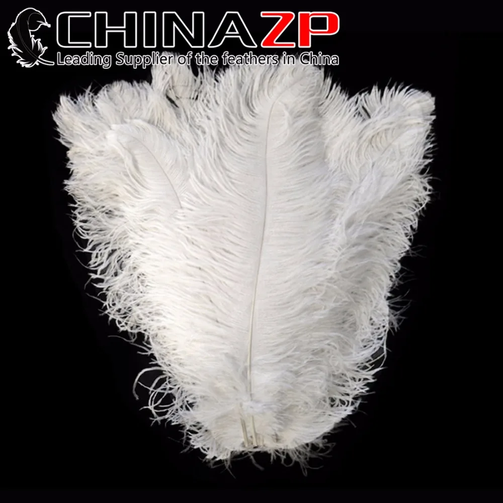 

CHINAZP Factory Large Size 24inch to 26inch(60-65cm) 50pcs/lot Top Quality White Ostrich Feathers