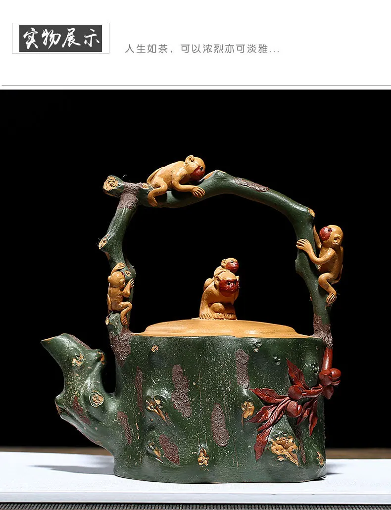 Аутентичный китайский чайник для заварки чая Фиолетовый Глиняный Чайник чайный Чайник Чайная церемония бутик чистый ручной горшок чай подарок декоративная коробочка аксессуары