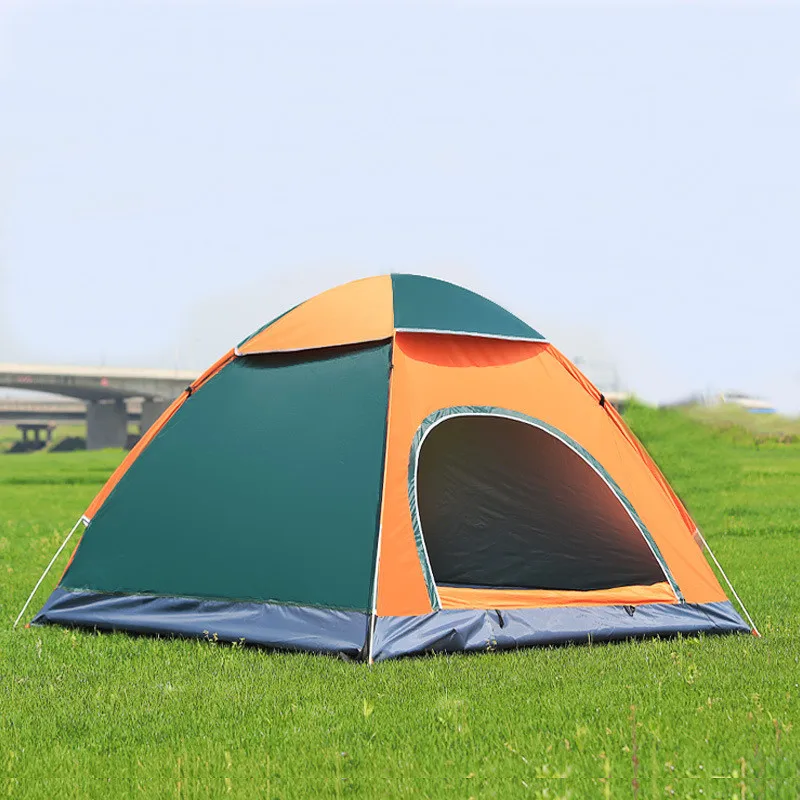 

Outdoor Portable Tents Camping Hiking Automatic Windproof Rainproof Sunscreen 3-4 People Tent for Hunt Travel Mountaineering
