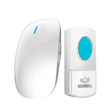 

Waterproof Wireless Doorbell 65M Range Smart Home Door Bell Chime Ring 1 Button 1 Receiver Vc110-220V(Us Plug)