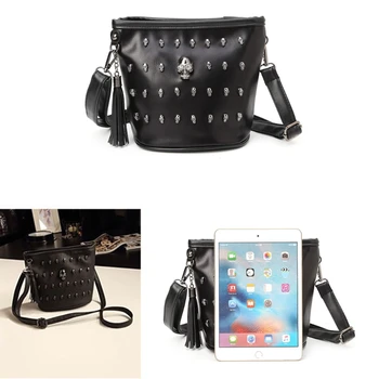

THINKTHENDO Fashion Women Skull Punk Goth Tassel Messenger Shoulder Bag Crossbody Handbag
