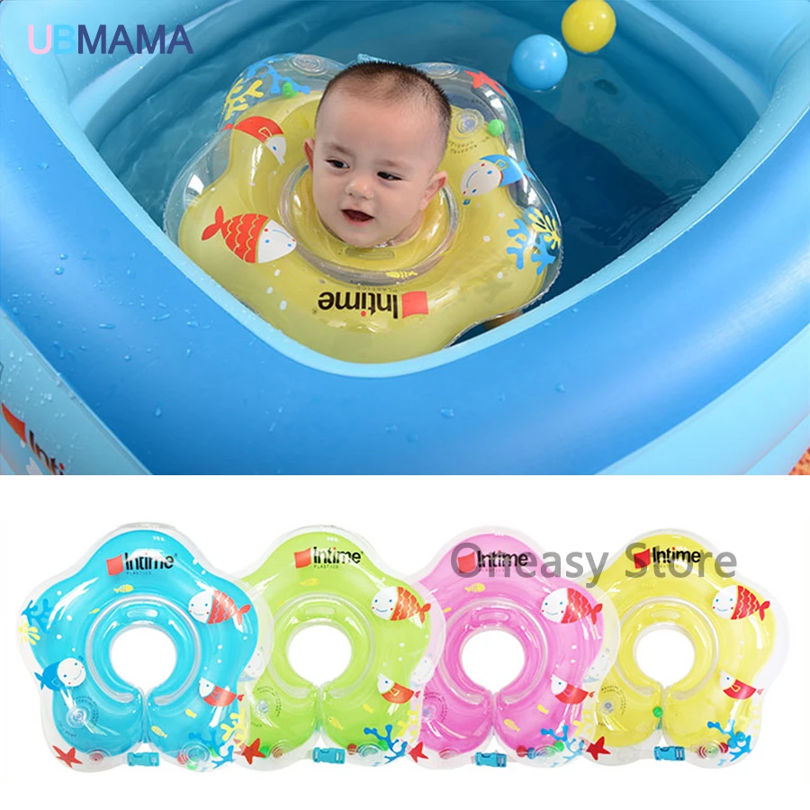 Для ребенка Плавание кольцо регулируемая двойная защита Плавание ming Lap поплавок шеи ребенка спасательный круг надувной новорожденных