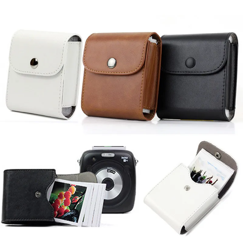 SQUARE Film Bag  for Fuji Fujifilm Instax SQ6 SQ10 Photo Paper Pouch Vintage PU Leather SP 3 Camera Accessory Case