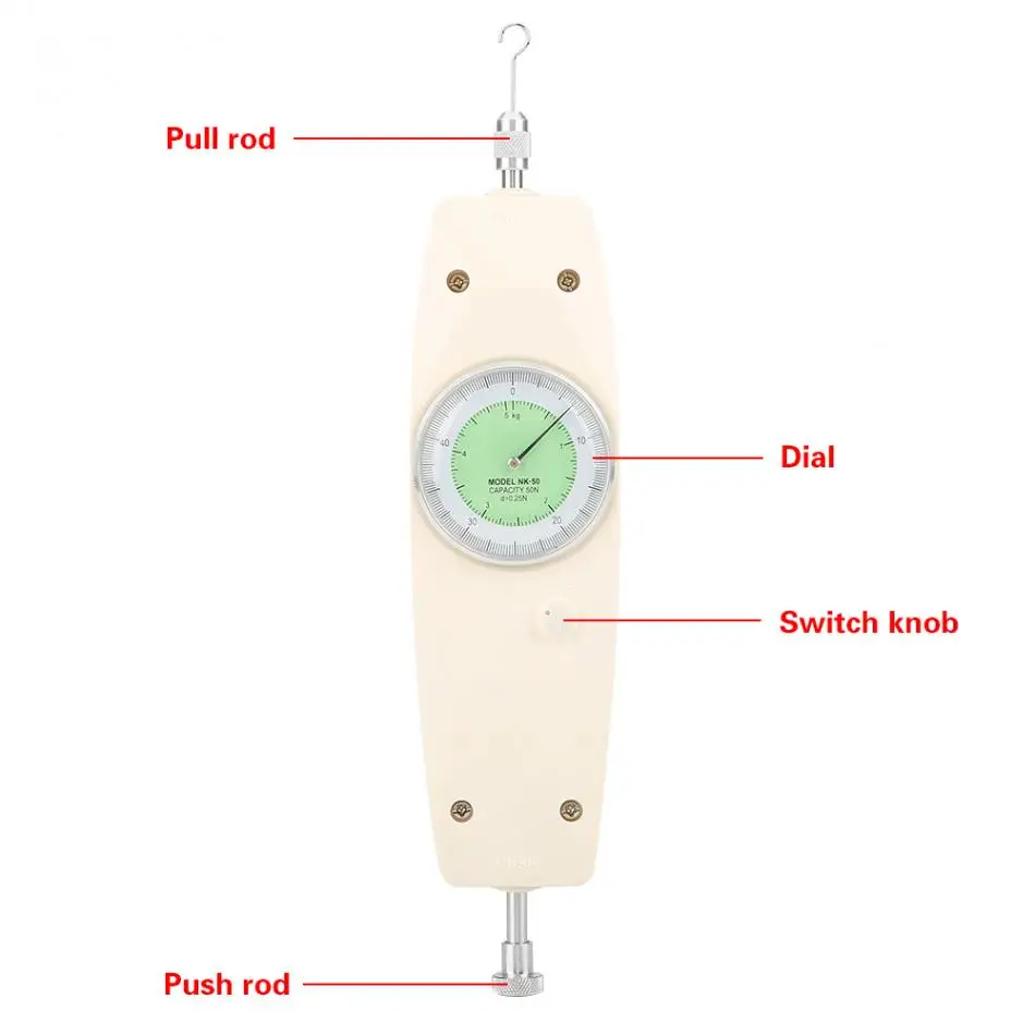 NK-50 аналоговый динамометр Измерение силы измерительная аппаратура Push Pull Force Gauge Meter