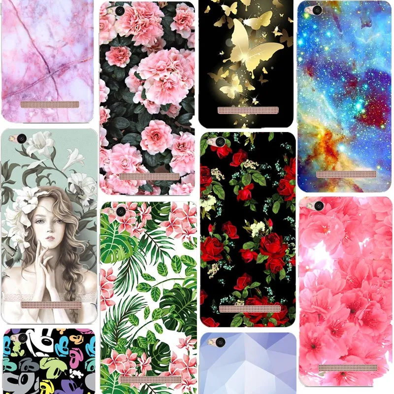 Phone Cases For Xiaomi Redmi note 4 4A 4X Marble Series Mickey Unicorn Case Soft Cover Flower note4 4x |