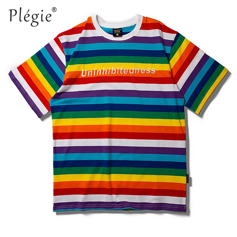 rainbow striped shirt men