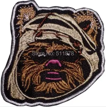

Ewok Face Star Wars Return of Jedi Han Solo Darth Vader Empire TV Movie Applique Uniform Costume Embroidered iron on patch